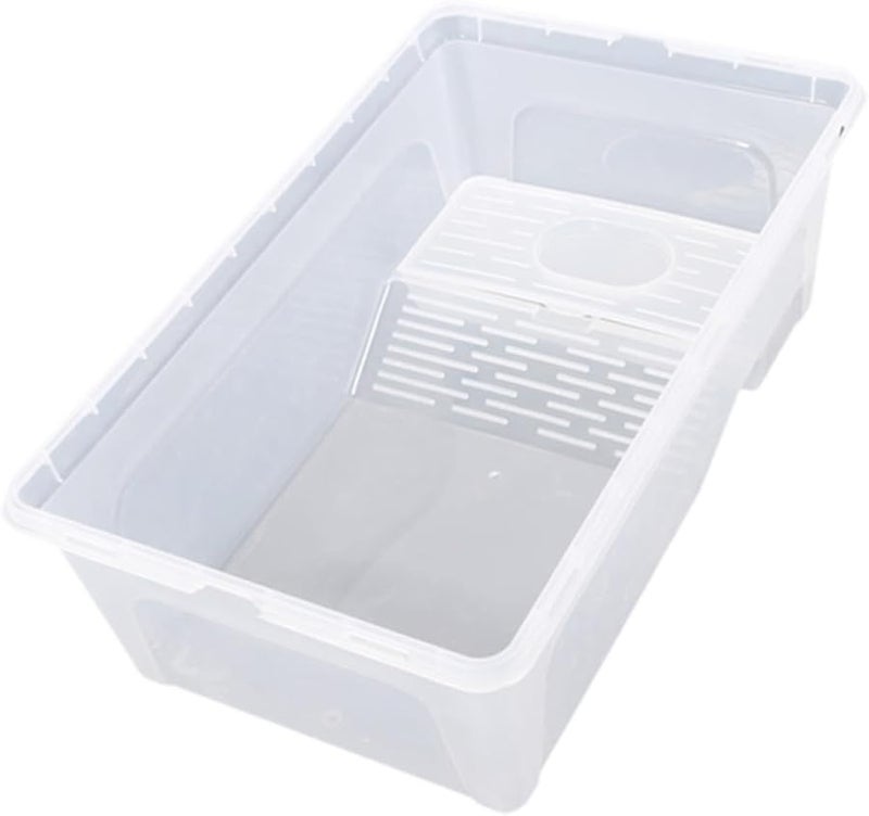 Small Turtle Tank Aquarium Reptile Habitat with Hatching and Breeding Area - Image 1