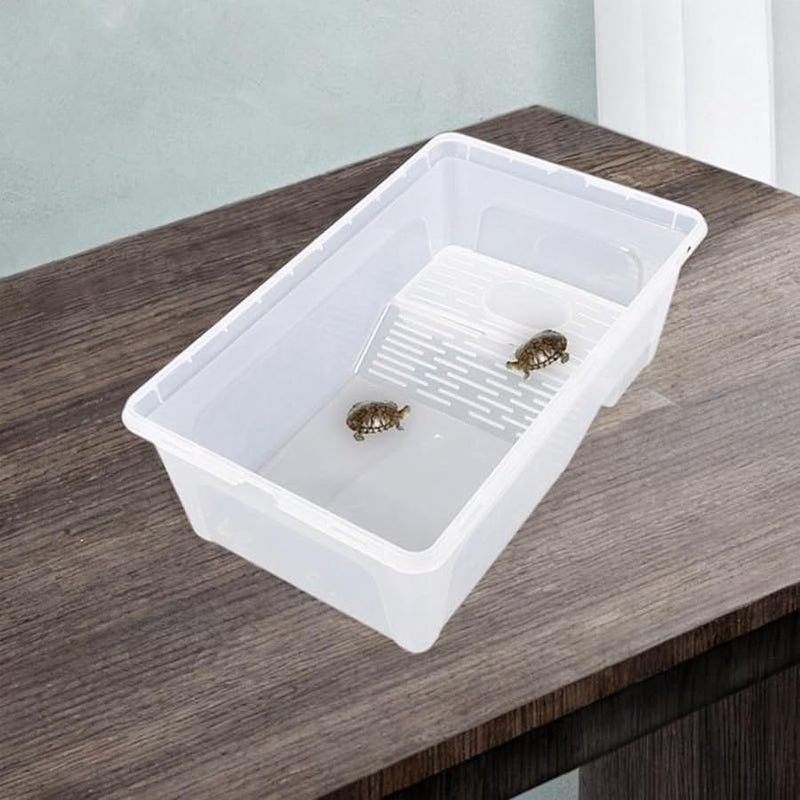 Small Turtle Tank Aquarium Reptile Habitat with Hatching and Breeding Area - Image 4