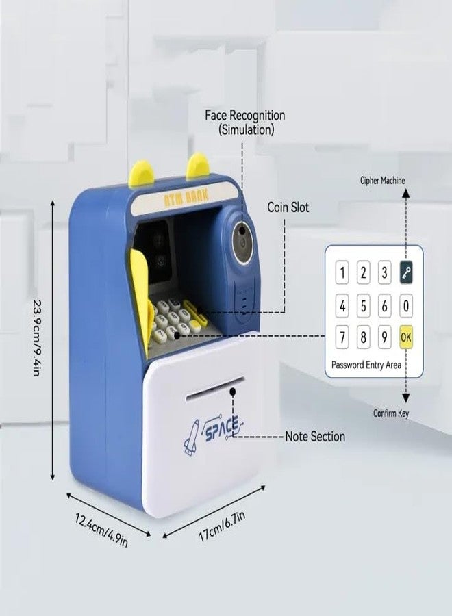 Magicwand FACE Recognition Musical Money Safe Kids Piggy Savings Bank with Personal ATM Card【Pack of 1】【Blue】 - Image 2