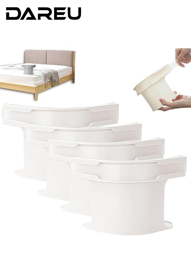 DAREU 4PCS Heavy Duty Bed Sheet Holder Set with Lock Strips, Non-Slip Bed Sheet Fasteners, Adjustable Fitted Sheet Clips for All Size Mattress, Blankets, and Bedding - Image 1