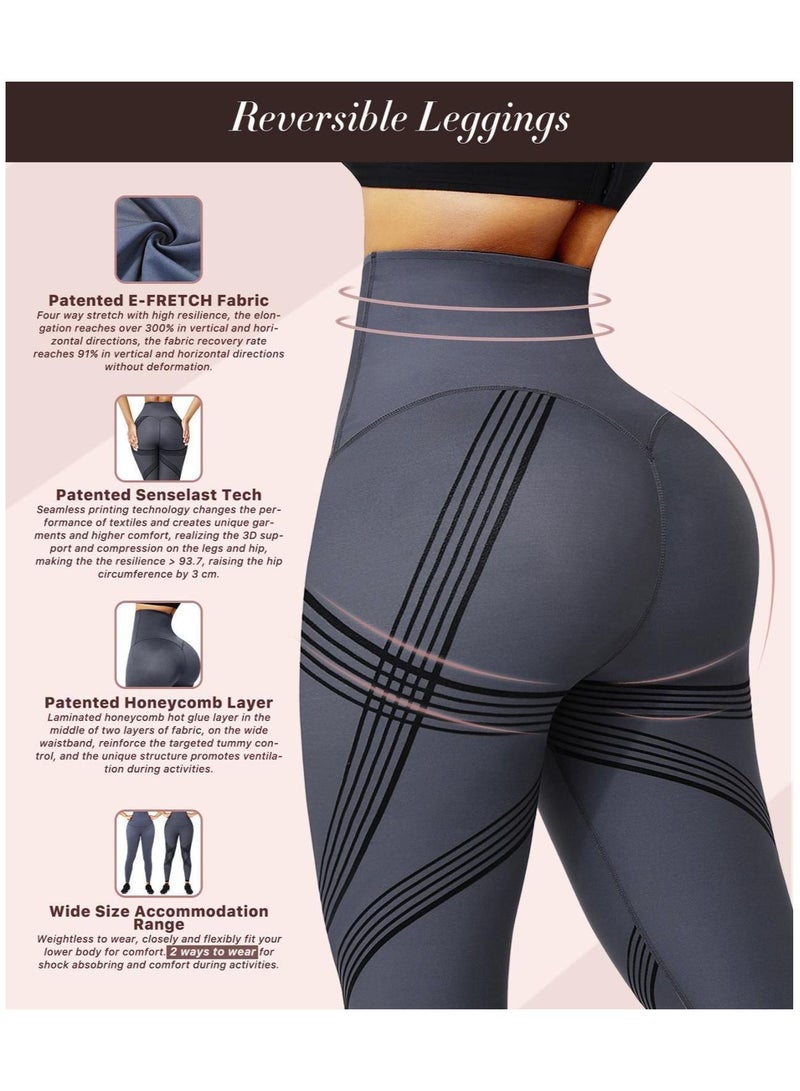 Dee trimmer Raven High Waist Seamless Reversible Leggings for Women | Gym Workout, Yoga, and Casual Fitness Leggings | Comfortable & Stylish Sports Leggings  - Image 5