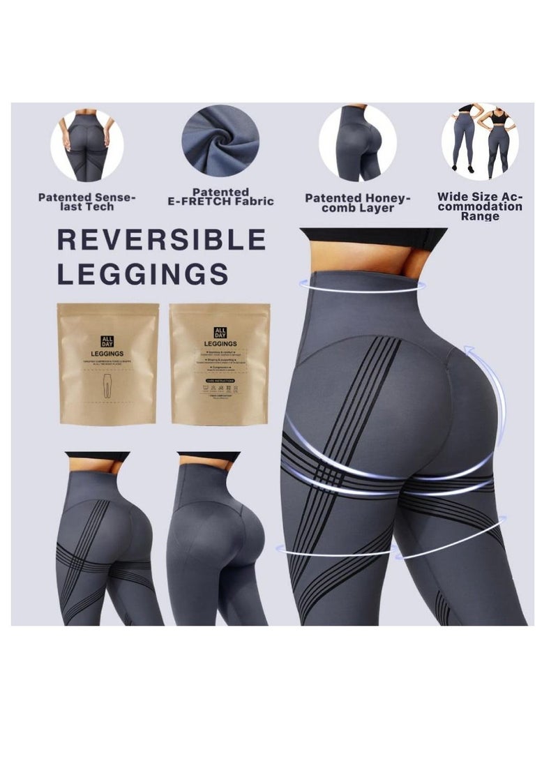 Dee trimmer Raven High Waist Seamless Reversible Leggings for Women | Gym Workout, Yoga, and Casual Fitness Leggings | Comfortable & Stylish Sports Leggings  - Image 4