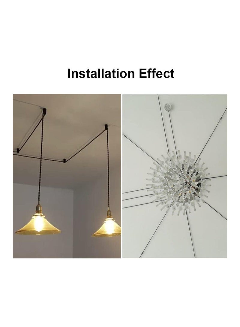 Swag Hook for Ceiling Hanging, Chandelier Ceiling Lights Cable for Hanging Lights, Hanging Lamp Hook, Modern Ceiling Hooks, White (6 Pcs) - Image 5