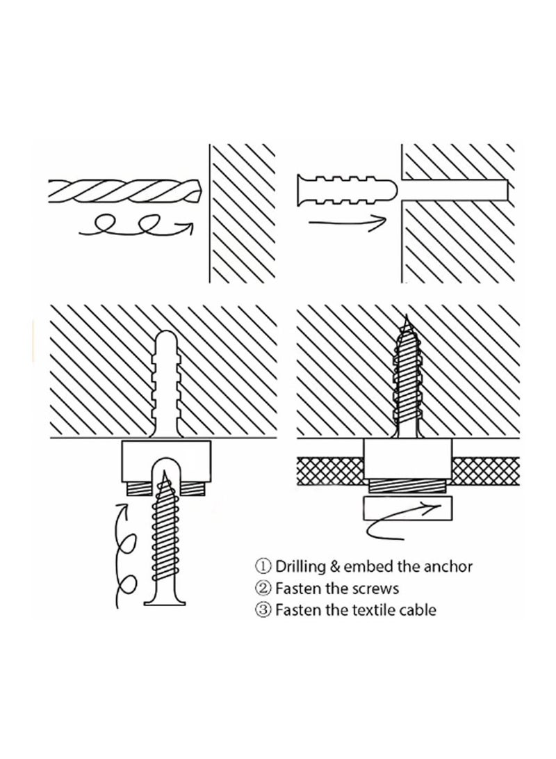 Swag Hook for Ceiling Hanging, Chandelier Ceiling Lights Cable for Hanging Lights, Hanging Lamp Hook, Modern Ceiling Hooks, White (6 Pcs) - Image 4