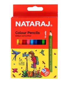 NATARAJ 12-Piece Half Size Mini Colour Pencils Multicolour  - Image 4