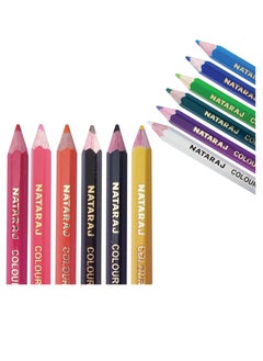 NATARAJ 12-Piece Half Size Mini Colour Pencils Multicolour  - Image 2