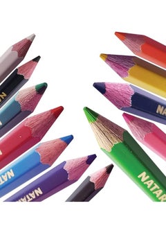 NATARAJ 12-Piece Half Size Mini Colour Pencils Multicolour  - Image 3