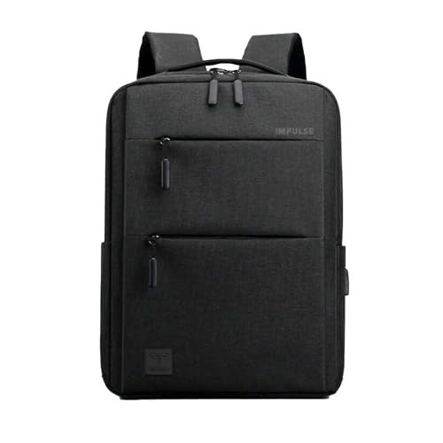 Impulse Empowerelite 25L Unisex Water Resistant Travel 4 Compartment Laptop Backpack With USB Charging Port/Office/School/College/Business Bag Fits Up To 16 Inch Laptop (Black) - Image 1