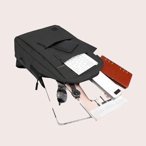 Impulse Empowerelite 25L Unisex Water Resistant Travel 4 Compartment Laptop Backpack With USB Charging Port/Office/School/College/Business Bag Fits Up To 16 Inch Laptop (Black) - Image 5