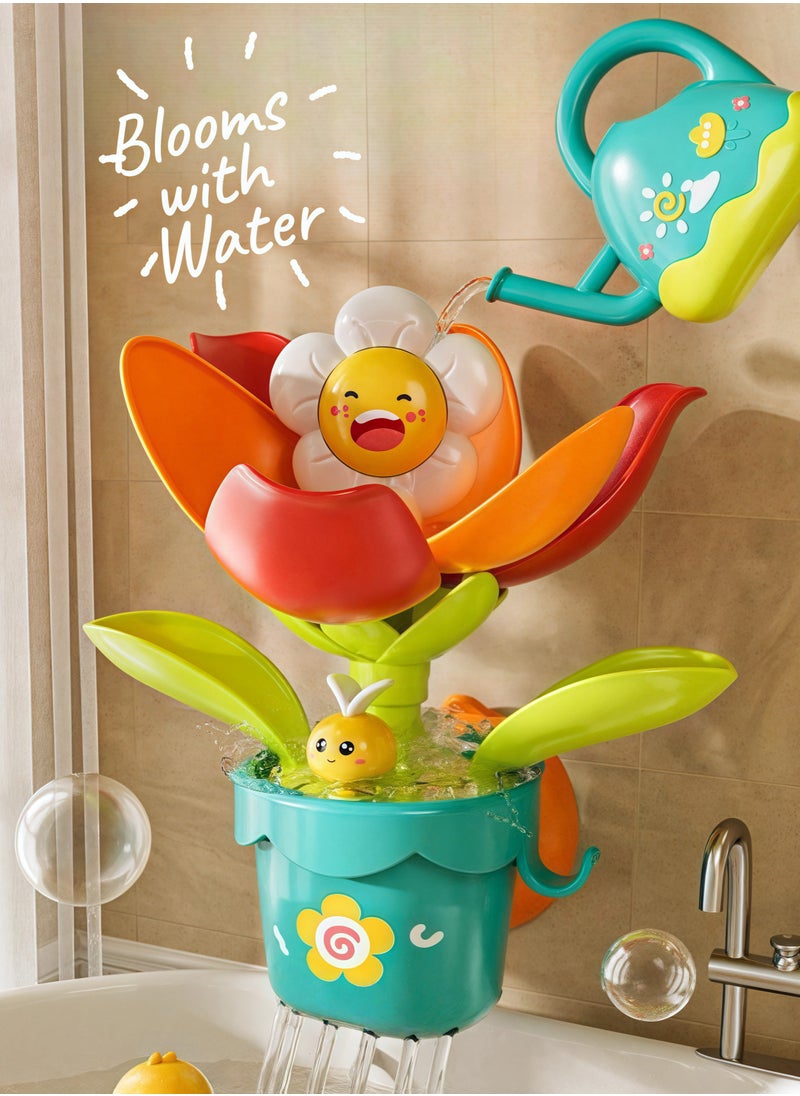 Paraphrase Interactive Baby Bath Toy, Water-Splashing Flower Toy with Suction Cup, Watering Can & Hook | Safe ABS Material, Fun Indoor & Outdoor Water Play for Toddlers and Kids  - Image 1