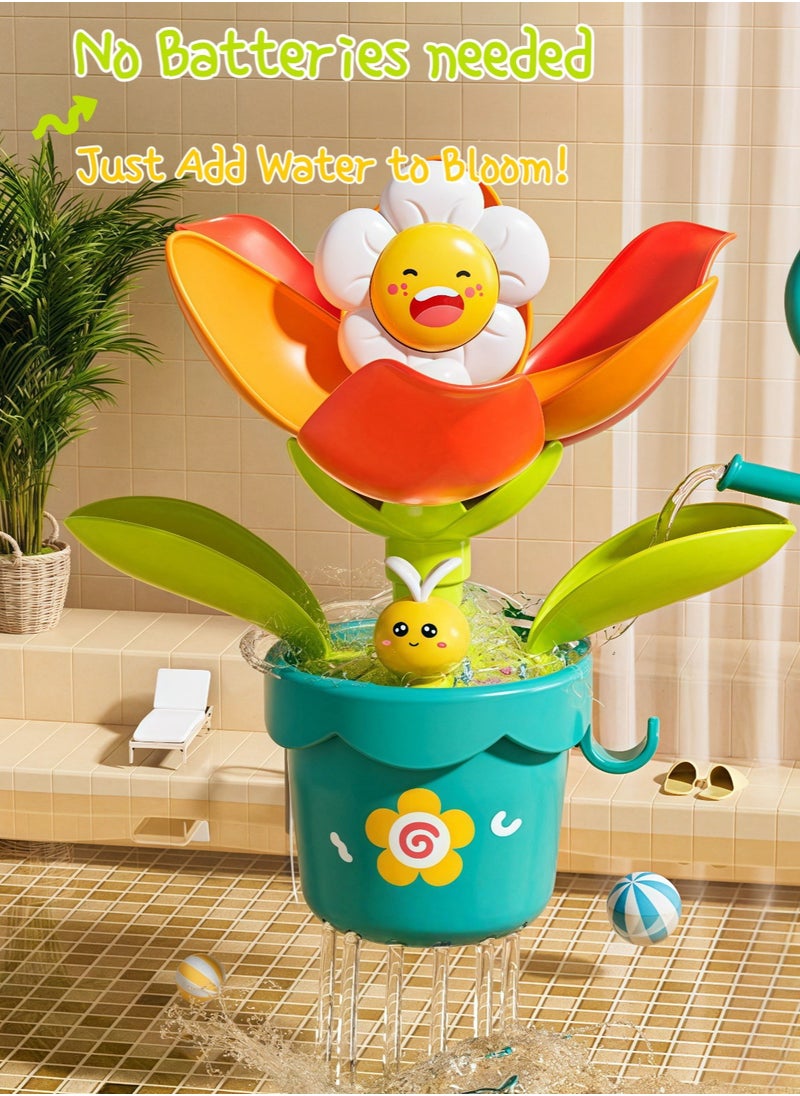 Paraphrase Interactive Baby Bath Toy, Water-Splashing Flower Toy with Suction Cup, Watering Can & Hook | Safe ABS Material, Fun Indoor & Outdoor Water Play for Toddlers and Kids  - Image 2