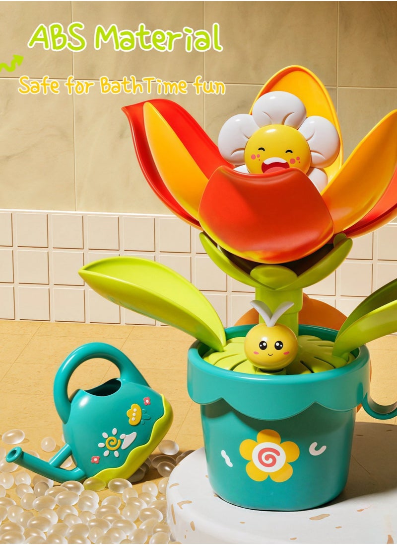 Paraphrase Interactive Baby Bath Toy, Water-Splashing Flower Toy with Suction Cup, Watering Can & Hook | Safe ABS Material, Fun Indoor & Outdoor Water Play for Toddlers and Kids  - Image 5