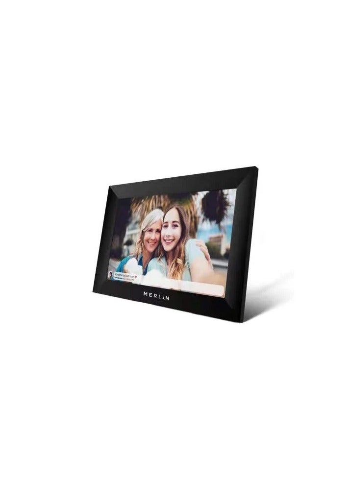 Merlin WiFi Smart Photo Frame 10.1'' with APP and Wi Fi Conectivity digital frame for Portrait, Landscape & Auto Rotation & Wall Mountable photo frame to share images and videos - Image 1