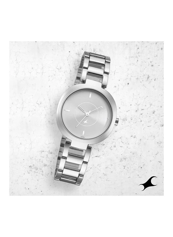 فاستراك Fastrack Stunners Quartz Analog Siler Dial Metal Strap Watch for Girls