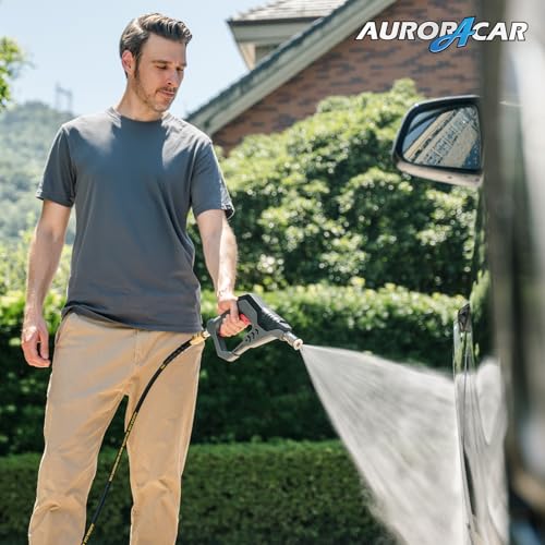 AURORA CAR Pressure Washer Short Gun, Commercial 5000 PSI 12 GPM 5 Spray Nozzle Tips, 3/8" Quick Connect Plug and M22-14/15mm Fittings, Power Washer Gun Compatible with Foam Cannon - Image 4