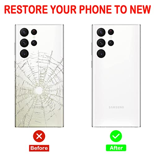 Phoupair OEM Back Glass Replacement Compatible with Samsung Galaxy S22 Ultra 5G with Professional Repair Kit and Installation Instruction (Phantom White) - Image 5