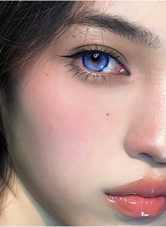 Mill Creek Mill Creek color contact lenses 14.2MM hydrogel lenses can be used for 12 months 1 pair of 2 blue glasses  - Image 3
