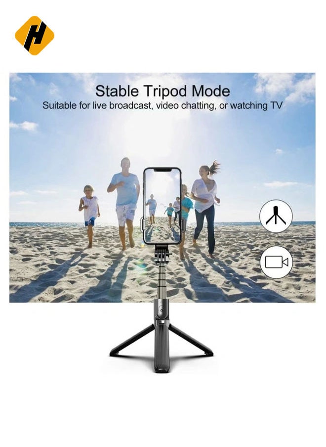 HuHa Selfie Stick Gimbal Stabilizer,  360° Rotation Tripod with Wireless Remote, Portable Phone Holder, Auto Balance 1-Axis Gimbal for Smartphones Tiktok Vlog Youtuber Live Video Record  - Image 5