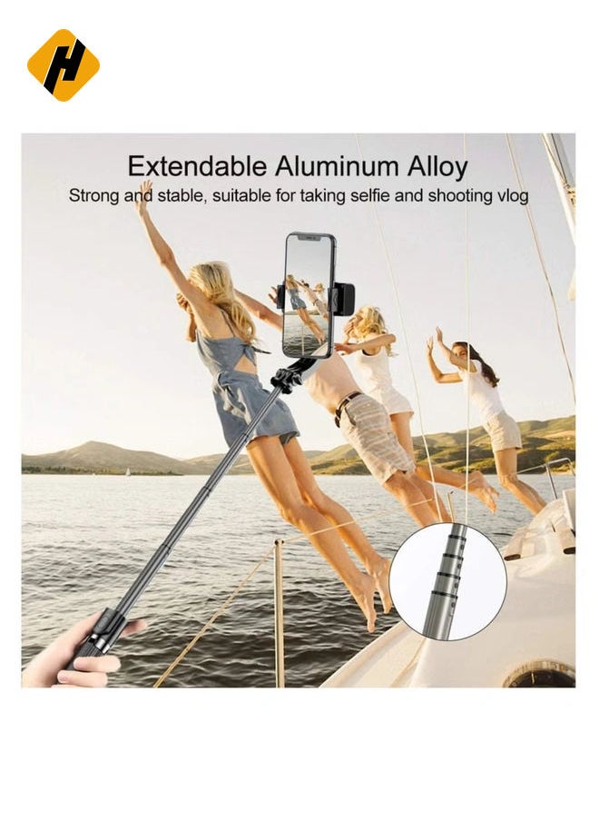 HuHa Selfie Stick Gimbal Stabilizer,  360° Rotation Tripod with Wireless Remote, Portable Phone Holder, Auto Balance 1-Axis Gimbal for Smartphones Tiktok Vlog Youtuber Live Video Record  - Image 4