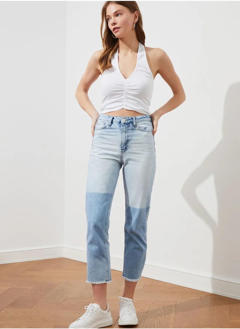 trendyol High Waist Straight Jeans