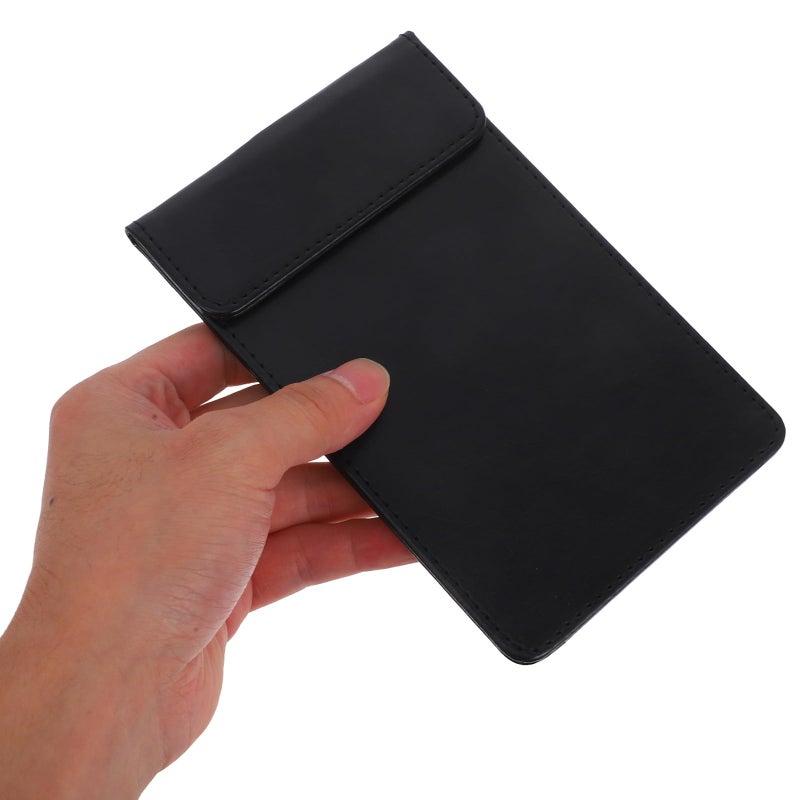 Fabric Texture Black Foldable Clipboard Guest Check Holder 10x16cm for Waitstaff - Image 4