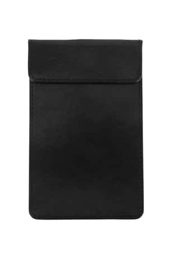 Fabric Texture Black Foldable Clipboard Guest Check Holder 10x16cm for Waitstaff - Image 1