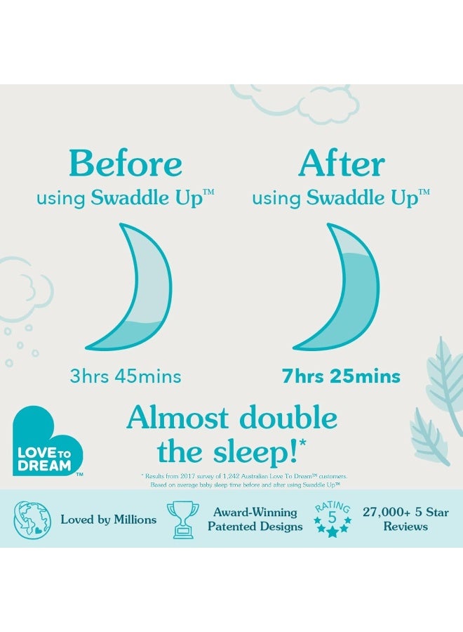LOVE TO dream Love To Dream Swaddle Blanket Newborn Essentials For 0-6 Months Baby Girls And Boys 1.0 TOG Baby Sleeping Bag With Arms, Provides Comfortable And Quiet Sleep Cotton Fabric (Dusty Blue, NB) - Image 5