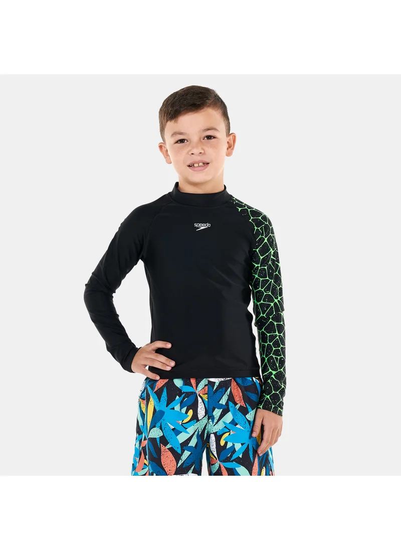 speedo Kids' Printed Long Sleeve Rashguard