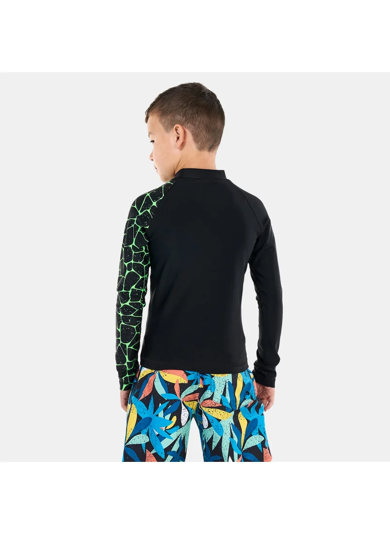 speedo Kids' Printed Long Sleeve Rashguard