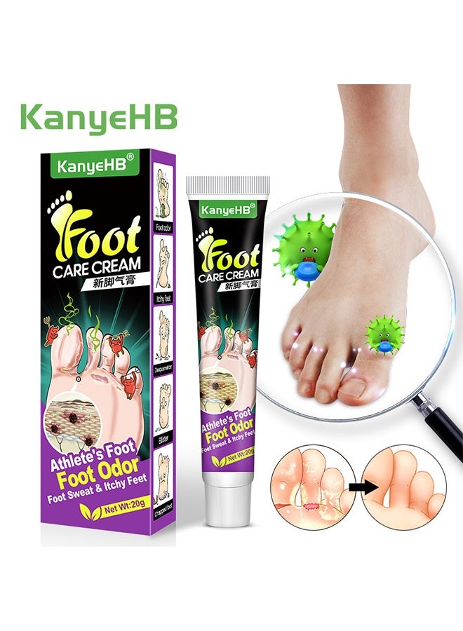 KanyeHB Foot Care Cream 20g, Athlete's Foot Odor Foot Cream, Relieve Foot Odor, Rotten Feet, Blister and Foot Sweat, Prevent Peeling, Relieve Itching Fast , Deep Bacteriostasis and Prevent Recurrence Cream - Image 1