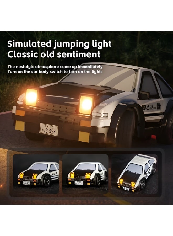 HOBB 1:64 Scale Mini RC Drift Classic Car | High-Speed Remote Control Racing Car with Lights | Powerful Motor Toy for Kids and Adults | Perfect for Office Desk and Home Play - Image 3