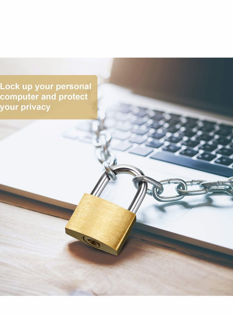 Y&D Luggage Locks Small with Keys, 12 Pcs Mini Metal Padlock for Luggage, Backpacks, Gym Bags, Jewelry Box, Diaries - Image 3