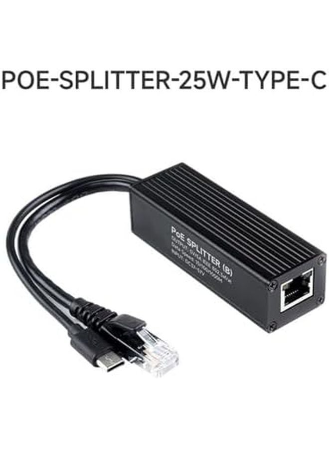 Gigabit Ethernet Splitter Adapter 5V 5A Output For Camera Access Point VoIP Phone Black - Image 4