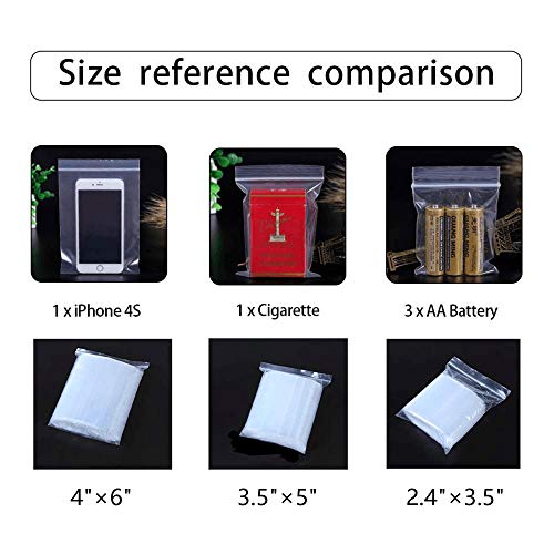 BornFeel Small Plastic Bags for Jewelry 300pcs 3 Assorted Sizes Clear Zipper Baggies Jewelry Storage Bags 2 Mil for Beads Board Games Pill Travel 2.4 x 3.5/3.5 x 5/4 x 6 Inch (8 Sizes to Choose from)​ - Image 5