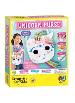 Creativity for Kids Unicorn Purse Create A No Sew Fabric Unicorn Bag Crafts Boosts Fine Motor Skills For Preschoolers White  - Image 2