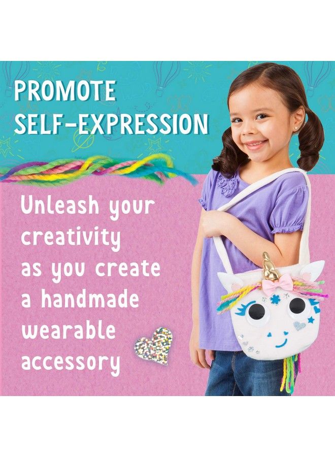Creativity for Kids Unicorn Purse Create A No Sew Fabric Unicorn Bag Crafts Boosts Fine Motor Skills For Preschoolers White - Image 5