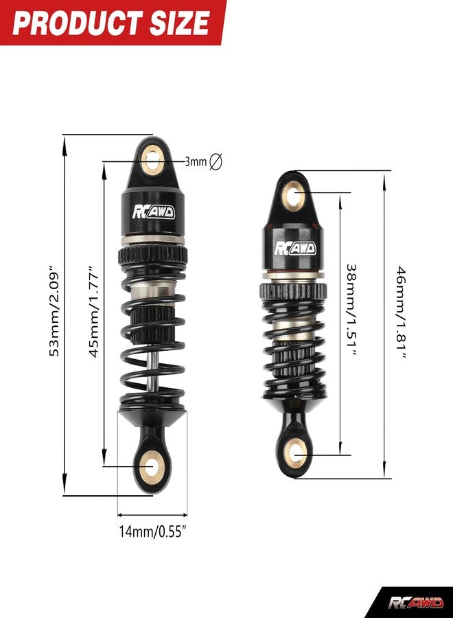 RCAWD RC Shocks Set for Losi 1/12 RC Racecar On-Road Car Upgrades, Front Rear Shock Absorbers Damper Parts Aluminum Titanium - Image 3