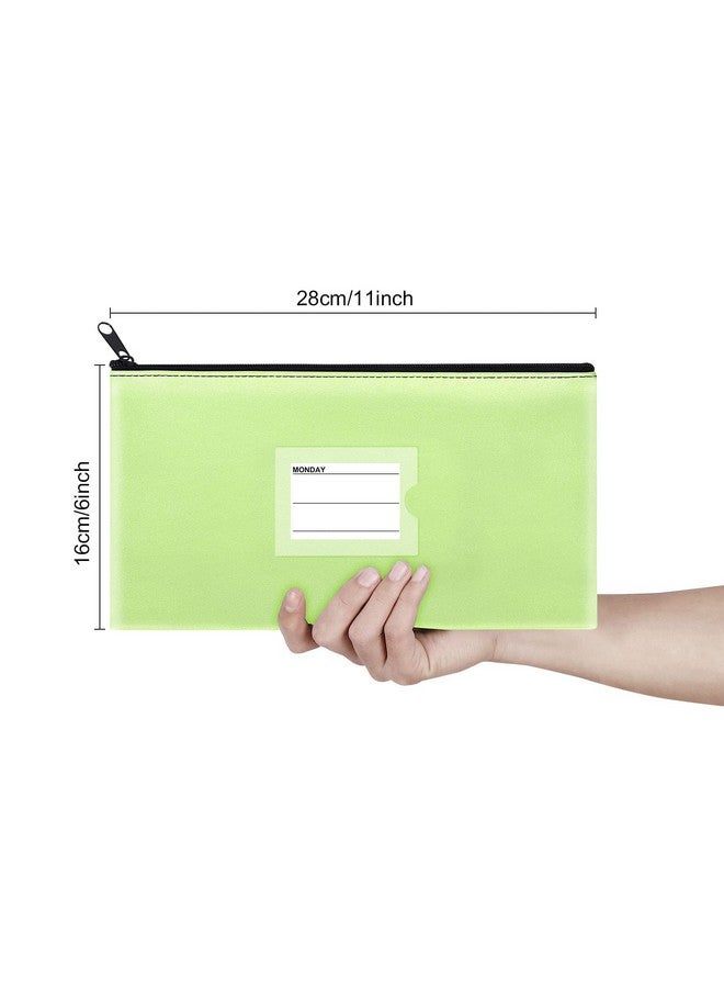 Sinzip 4 Pack Bank Deposit Money Bag Heavy Duty Leatherette Security Zipper Wallet With Clear Window Coin Bag Cash Bag Tool Pouch Assorted Colors (4 Pack Mixcolor03) - Image 5
