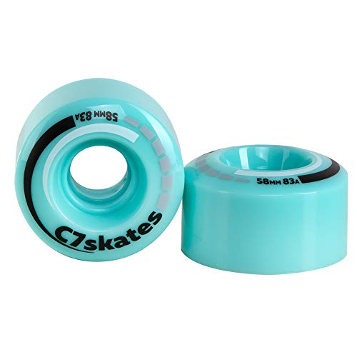 C SEVEN C7skates Premium Roller Skate Wheels (Aquamarine) - Image 2