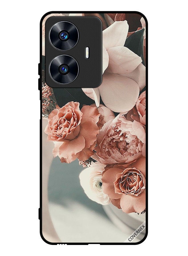 Covernex Protective Case Cover For Realme C55 Bouquet Of Beautiful Peach Flowers - Image 1