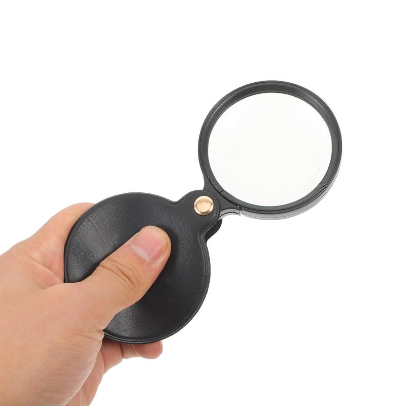 Foldable Handheld Magnifying Glass 60mm with Protective Cover for Reading and Outdoor Use - Image 5