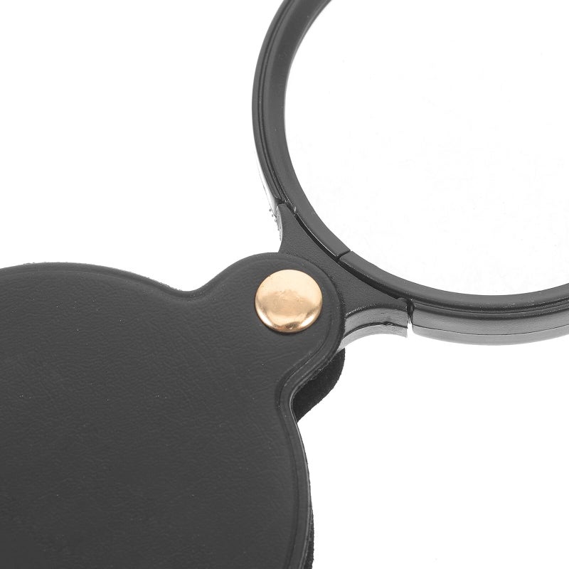 Foldable Handheld Magnifying Glass 60mm with Protective Cover for Reading and Outdoor Use - Image 4