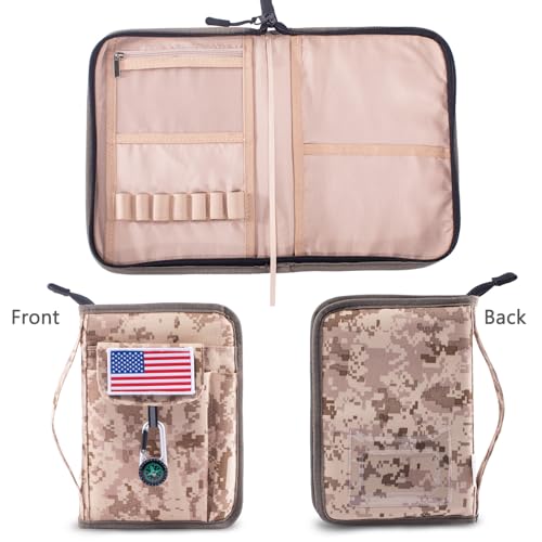 Aplufine Handbook Book Cover Compatible with BoyScoouts Handbook with Amercan Flag Patch and Compass - Book Sleeve - Handbook Protector for Boys Girls - Image 4