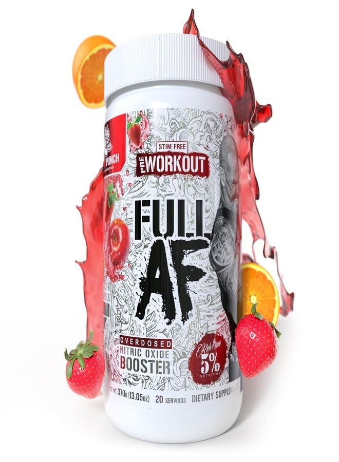 5% نيوتريشن مكمل غذائي قبل التمرين FullAF من 5% Nutrition | خالٍ من المنبهات مع ضخ دموي هائل | يحتوي على: إل-سيترولين، إل-تورين، نيتروسيجين، جليسرسايز (بنكهة الفواكه) - Image 1