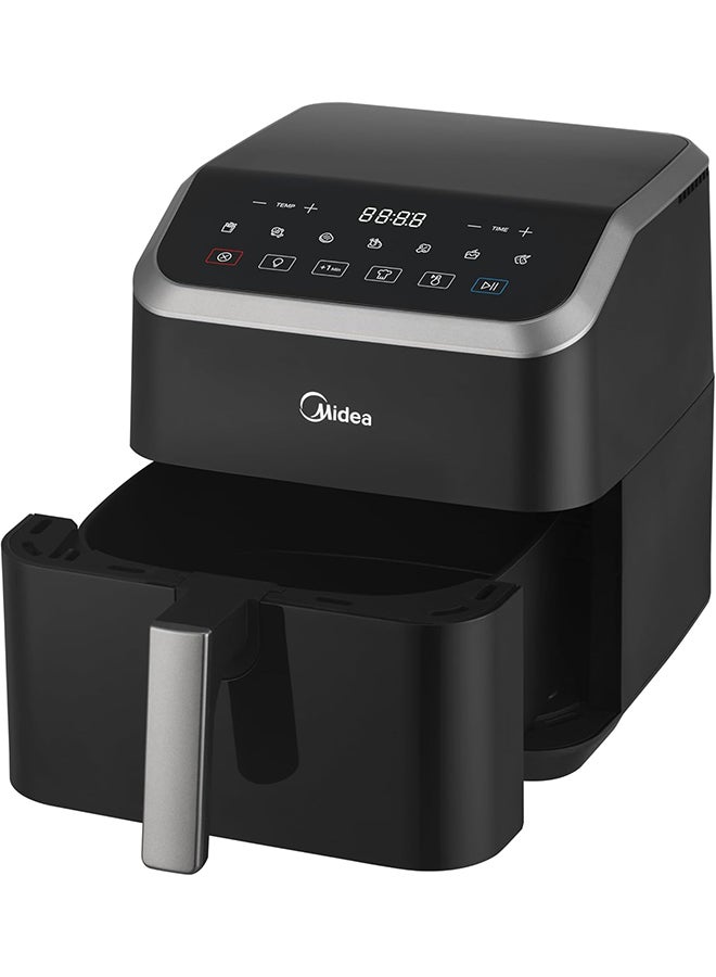 Midea Air Fryer With Digital Touch Control, 5L Capacity, X Cycloneair Technology, See Through Window, Frying, Grilling, Broiling, Roasting, Timer Up To 60 Mins Temperature Control 200°C 5 L 1500 W MAD-550F2APK Black - Image 4