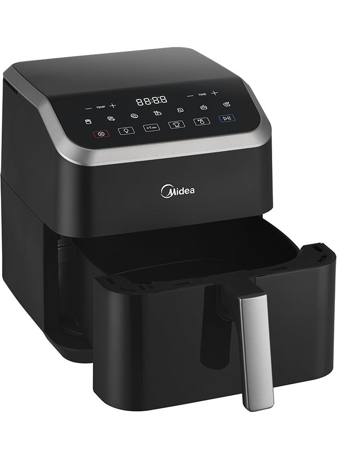 Midea Air Fryer With Digital Touch Control, 5L Capacity, X Cycloneair Technology, See Through Window, Frying, Grilling, Broiling, Roasting, Timer Up To 60 Mins Temperature Control 200°C 5 L 1500 W MAD-550F2APK Black - Image 5
