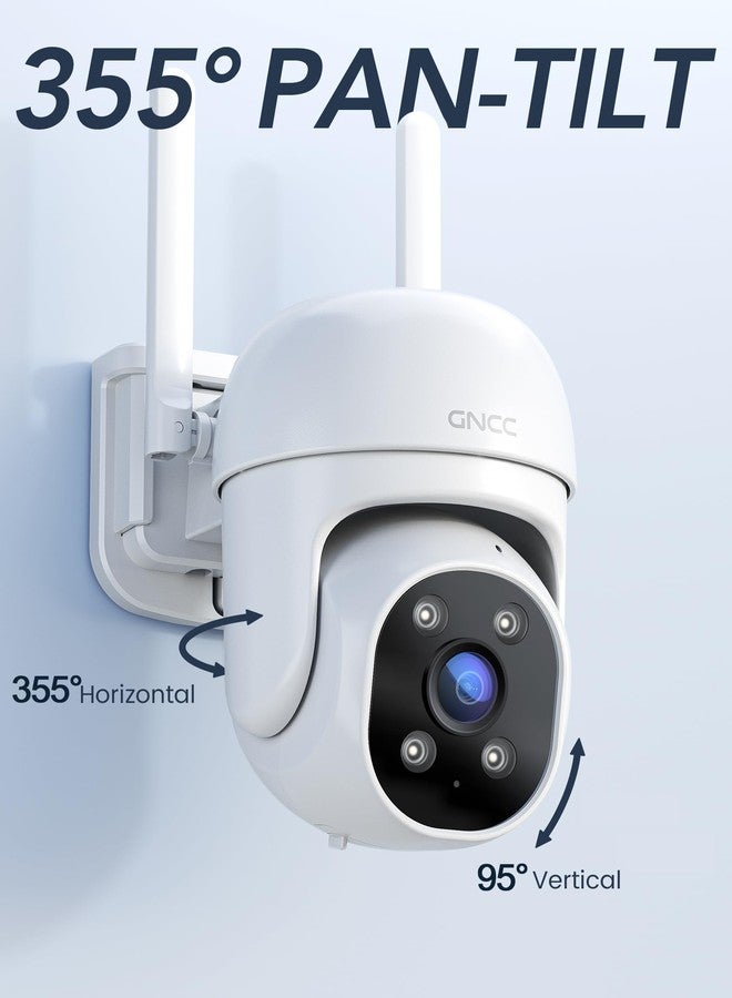 GNCC 1080P Outdoor Wi-Fi Surveillance Camera for Home, Color Night Vision, 360° PTZ, AI Detection, Smart Tracking, IP65, Luminous Alarm, Compatible with Alexa, 24/7, 2.4Ghz, GK2 - Image 3