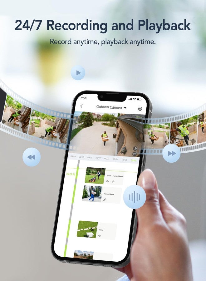GNCC 1080P Outdoor Wi-Fi Surveillance Camera for Home, Color Night Vision, 360° PTZ, AI Detection, Smart Tracking, IP65, Luminous Alarm, Compatible with Alexa, 24/7, 2.4Ghz, GK2 - Image 4