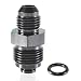 STPCTOU 6AN Steering Bump Tube Adapter to M18 X 15 ORingAN6 Male Flare Power Steering AdapterBlack Anodized - Image 2
