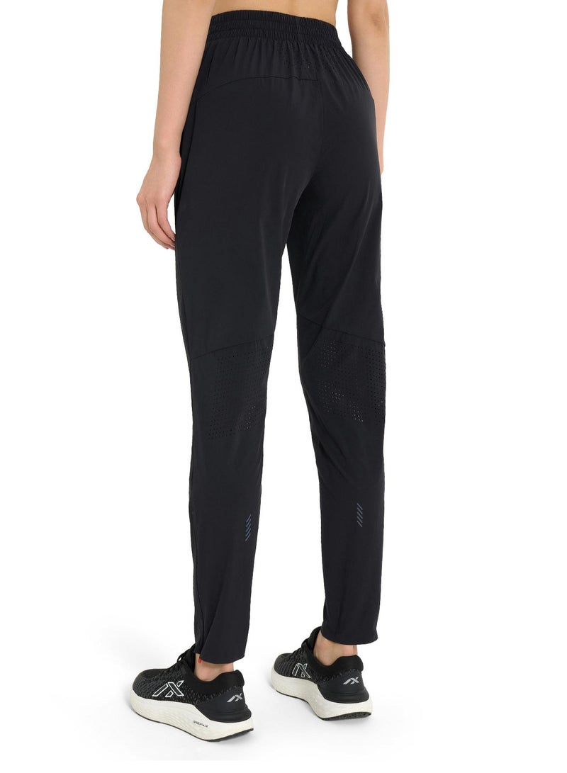 Athlex Sleek Black/Red Design for Stylish Runs – The Athlex running pants in black and red combine bold design with high-performance features. Ideal for women runners, these pants offer a perfect blend of style, comfort, and functionality during every run. - Image 3
